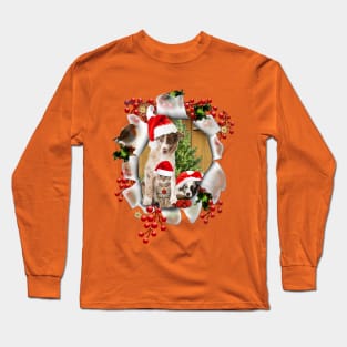 Celebrating Christmas with pet-lovers Long Sleeve T-Shirt